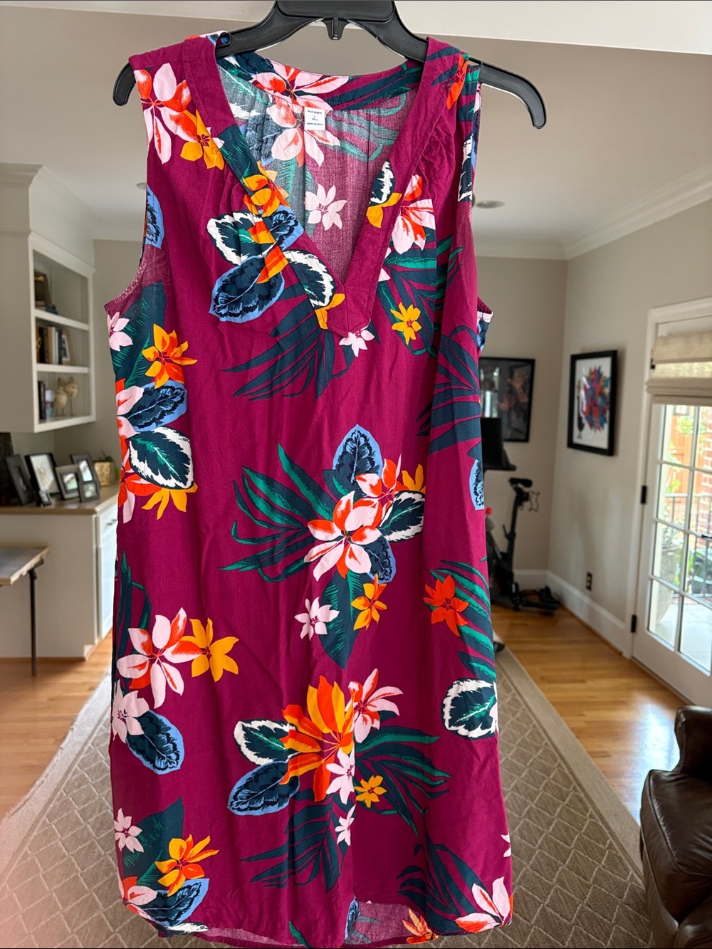 Sleeveless Floral V-Neck Dress